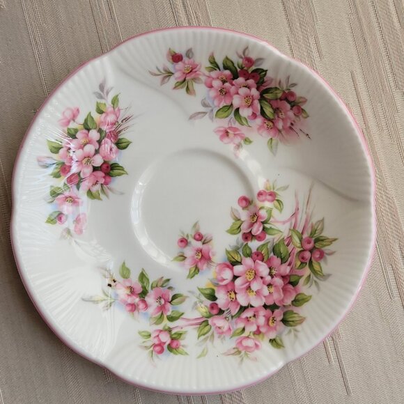 Vtg Royal Albert Bone China Blossom Time Series Apple Blossom Tea Cup & Saucer - Picture 11 of 16